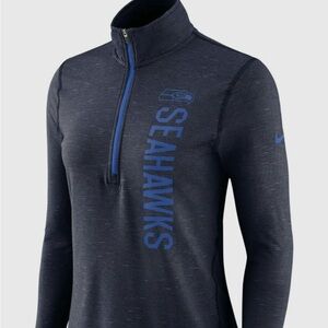 Women's Nike Dry Element NFL Seahawks Top Small Blue Long Sleeve